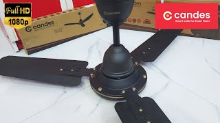 Candes Ceiling Fan HighSpeed Unboxing And Install  Candes Arena Ceiling Fan  Best Ceiling Fan [upl. by Gillan]