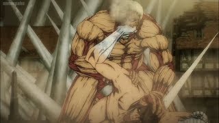 eren vs reiner and Galliard zekes arrival Attack on titan finale season [upl. by Shotton]