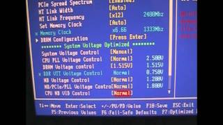 AMD Phenom Gigabyte Bios settings [upl. by Rubma]