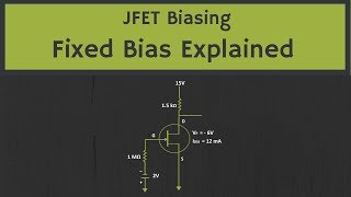 JFET Biasing Fixed Bias Configuration Explained with Solved Examples [upl. by Annavoeg]