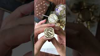 Seal amp Emboss with us  Backtozero waxseal craft monogram stationery [upl. by Leirol65]