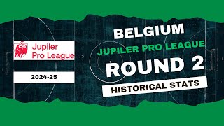 Belgium Jupiler Pro League Round 2 202425  Historical Stats  OverGolStats [upl. by Zwart]