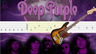 Smoke On The Water  Deep Purple Bass Tabs Tutorial [upl. by Conard]