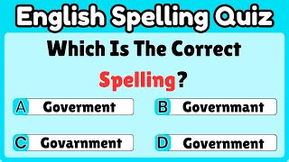 CAN YOU FIND THE CORRECT SPELLING  Spelling Quiz  Commonly Misspelled Words  4 [upl. by Alahc]