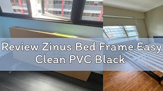 Review Zinus Bed Frame Easy Clean PVC Black [upl. by Elana814]