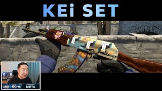 KEi set  AK47 Case Hardened amp TITAN x3 stickers  Gloves gift [upl. by France823]