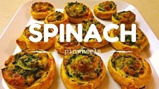 How to make Spinach Pinwheels from Puff Pastry Sheets Spinach Swirls [upl. by Antonella211]