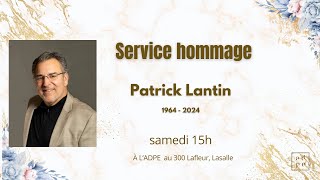 Service hommage Patrick Lantin [upl. by Ynohtnaleahcim670]