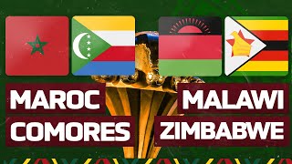 🔴🎥 Match LiveDirect  MAROC  COMORES 🇲🇦 🇰🇲  MALAWI  ZIMBABWE 🇲🇼 🇿🇼  Groupe C  CAN 2022 [upl. by Nylrad]