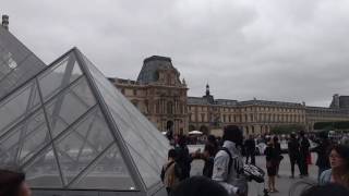 The Exterior of the Louvre Pyramid Entrances [upl. by Steck]