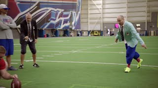 Men in Blazers Tackle Football  Learning How to Kick Field Goals Ep 9  NFL [upl. by Emsoc418]