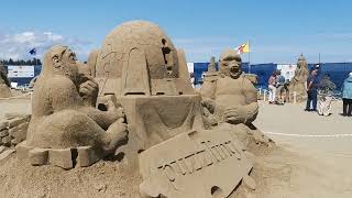 Parksville Beach Sand Sculpture Exhibition [upl. by Clovah]