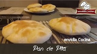 Pan de pita pan árabe  todos los trucos con la receta más fácil rápida y un resultado genial [upl. by Lehrer]