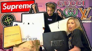 OUR AWESOME NYC SHOPPING SPREE Supreme Gucci LV  MORE [upl. by Neerak]