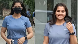 Gangotri Movie Child Artist Kavya Kalyanram Spotted  Gym  Manastars [upl. by Gibeon851]