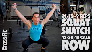 Squat Snatch Row WOD Demo 220915 [upl. by Nannarb]