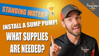 How to install a sump pump system in the crawl space [upl. by Atiuqan578]