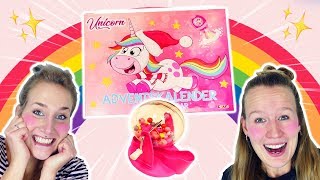 Einhorn ADVENTSKALENDER LOTTERIE Challenge NINA VS KATHI Wer öffnet die besten Türen Craze Unicorn [upl. by Senzer]