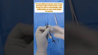 Difference bw artery forceps ana needle holderbscnursing aiimsnursing medicalsurgicalnursing [upl. by Elleneg]