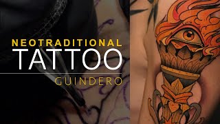 🔥 NEO TRADITIONAL TORCH 🔥Tattoo TIMELAPSE [upl. by Felicity955]