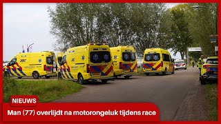 Man 77 overleden nadat motor met zijspan publiek in rijdt tijdens race in Gemert [upl. by Ierbua]