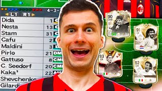 MONTEI O LENDÁRIO TIME DO MILAN NO EA FC 24 E JOGUEI A WL ULTIMATE TEAM [upl. by Orlov]