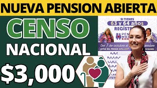 🤑CENSO BIENESTAR FECHAS REGISTRO PAGO DE 3000 NOVIEMBRE NACIONAL PENSIONES🤔🤔AMLO Y CLAUDIA S😎 [upl. by Sarette7]