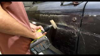 Using a Rubber Eraser Wheel to Remove Grand Wagoneer Vinyl [upl. by Ahsemrac]