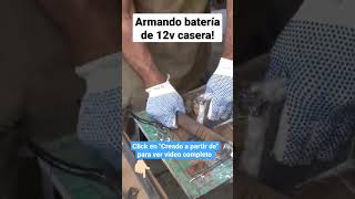 CÓMO HACER UNA BATERÍA de plomo de 12 v casera shorts [upl. by Karolyn]