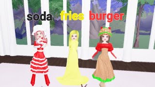 dress to impress cute food outfits dti roblox play with me comment what should I do next [upl. by Nae170]