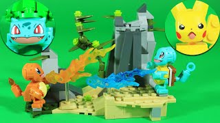 MEGA Construx Pokemon Squirtle vs Charmander amp Pikachu vs Bulbasaur  Set Review amp Speed Build [upl. by Esir889]