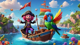 Captain Curlybeard and his Parrot in the Bubblegum Bay  Bedtime Stories  Kids Stories [upl. by Levania]