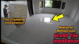 60x60 Tile and Cladding Installation  Tips Sa pagkikisame Gamit ang Hardieflex [upl. by Reltuc]