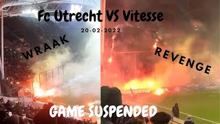 Fc Utrecht vs Vitesse Vitesse fans with revenge Wraakactie Vitesse tegen Utrecht pyroshow [upl. by Surat119]