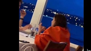 SECRET RECORDING AFRA SARACOGLU AND MERT RAMAZAN DEMIR IN RESTAURANT😱 [upl. by Ellemaj]