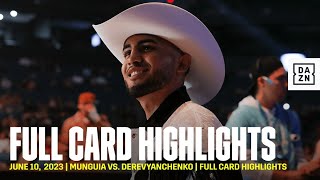 FULL CARD HIGHLIGHTS  Munguia vs Derevyanchenko [upl. by Lesig741]