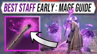 Elden Ring  Best Staff Early  Beginners Mage Build Guide Meteorite Staff Location [upl. by Airbma]