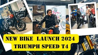 NEW BIKE LAUNCH 2024 TRIUMPH SPEED T4 triumph triumphofficial youtube youtuber yashwanth26 [upl. by Silisav]