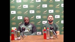 Interview Ox Nche and Cobus Reinach Ahead of Springboks v Wallabies [upl. by Paulie718]