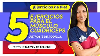 ᐈ Artrosis de Rodilla 5 Ejercicios para el Músculo Cuádriceps 【 DE PIE 】 Desgaste de Cartílago ✅ [upl. by Barren]