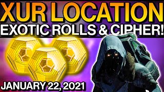 Destiny 2 Xur Location Exotic Rolls amp Cipher Xenology  January 22nd 2021 Beyond Light [upl. by Cheke]