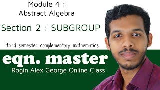 ABSTRACT ALGEBRA  SUBGROUPS MOD 4 SECT 2 CBCS BSC 3RD SEMESTER COMPLEMENTARY MATHEMATICS [upl. by Noloc277]