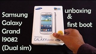 Samsung Galaxy Grand I9082  Unboxing amp First Boot [upl. by Charyl]