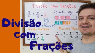 DIVISÃO com FRAÇÕES  Exercícios e exemplos  6º Ano  AULA 41 [upl. by Narut]