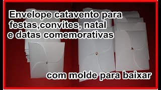 como fazer Envelope tipo catavento para festas e fim de ano [upl. by Imoian456]