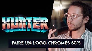 Comment faire un logo chromé retro 80s [upl. by Siurad]