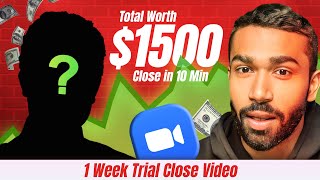 Closing a 1500 💸 SMMA Deal on Live Zoom Call [upl. by Keir665]