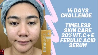 14 DAYS CHALLENGE  TIMELESS SKIN CARE 20 VITC  E FERULIC ACID SERUM [upl. by Weiser478]