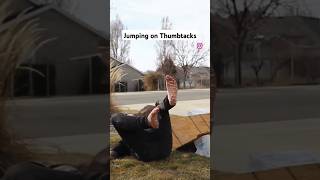 Jumping On Thumbtacks😱 trending funny [upl. by Yoshi132]