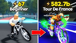 I Spent 91519 and Became FASTEST BIKER in All of Bike League Roblox [upl. by Alyar]